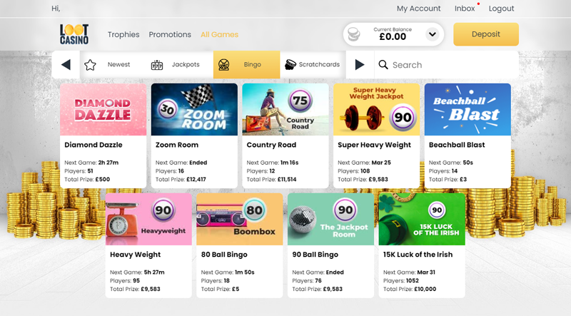 bingo lobby screenshot