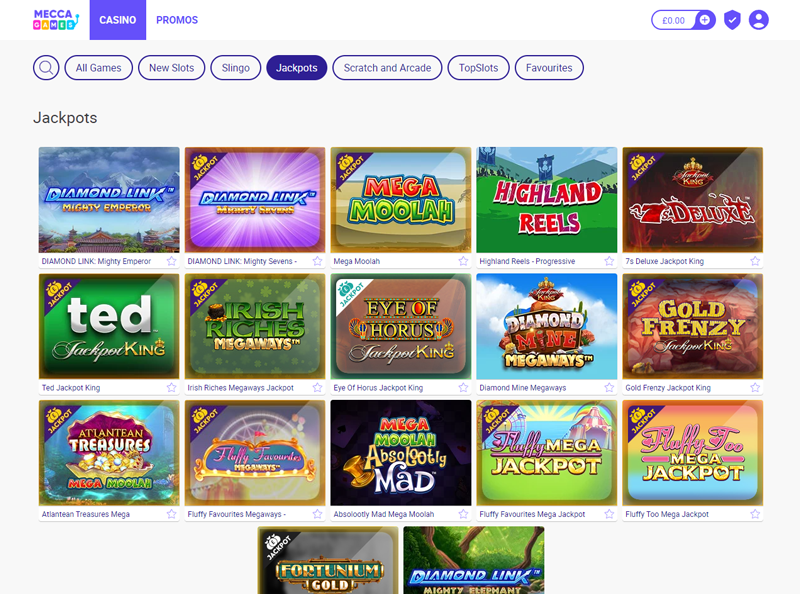 Mecca Games Casino Get Your £40 Bonus + 50 Free Spins