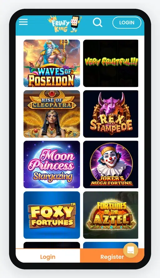 Fruity King mobile site
